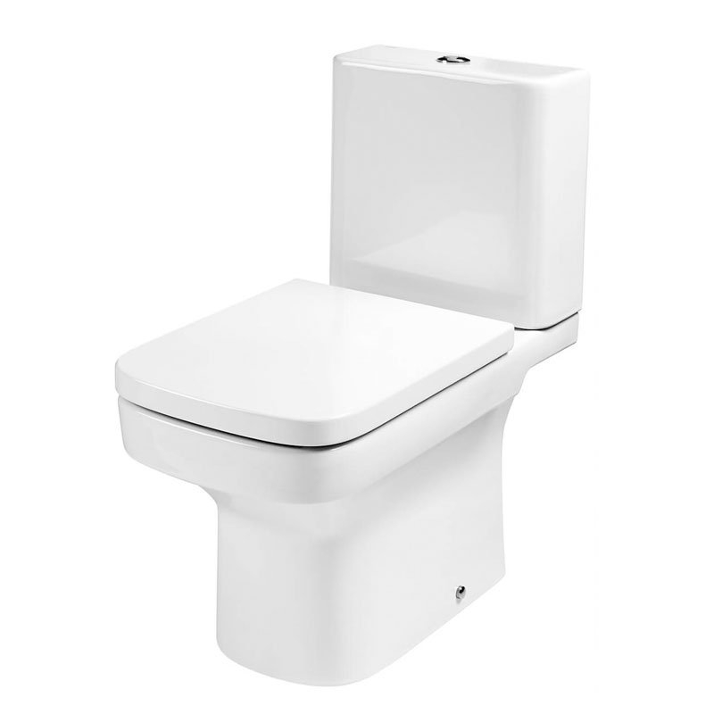 Roca Dama-N Close Coupled Toilet with Push Button Cistern, Soft Close Seat