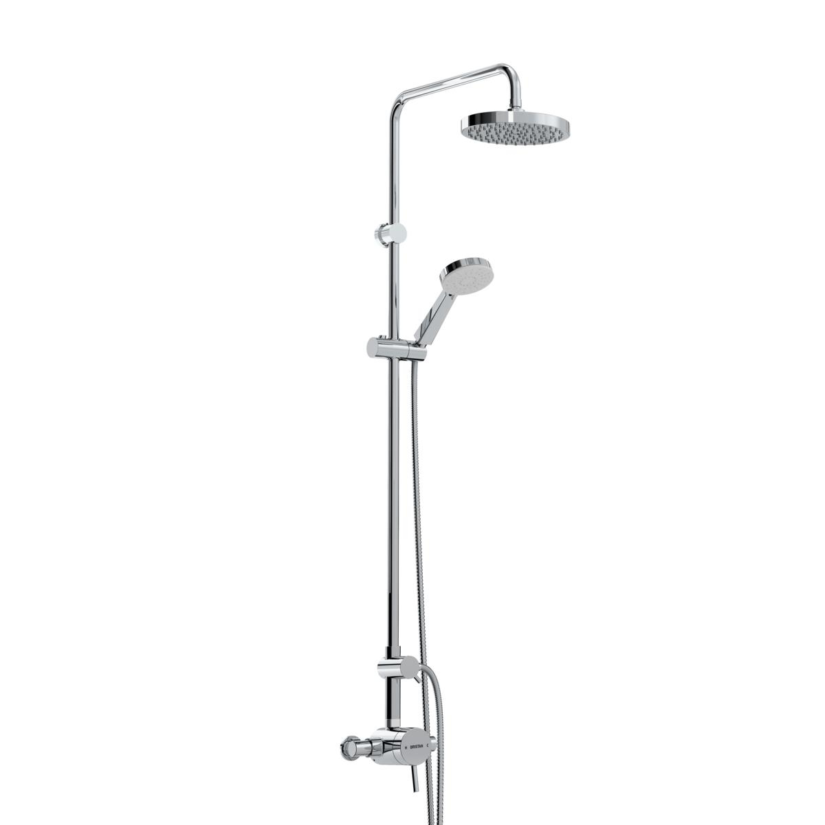 Bristan Prism Sequential Fixed Head Exposed Mixer Shower with Shower Kit in  Chrome - PM2 SQSHXDIV C